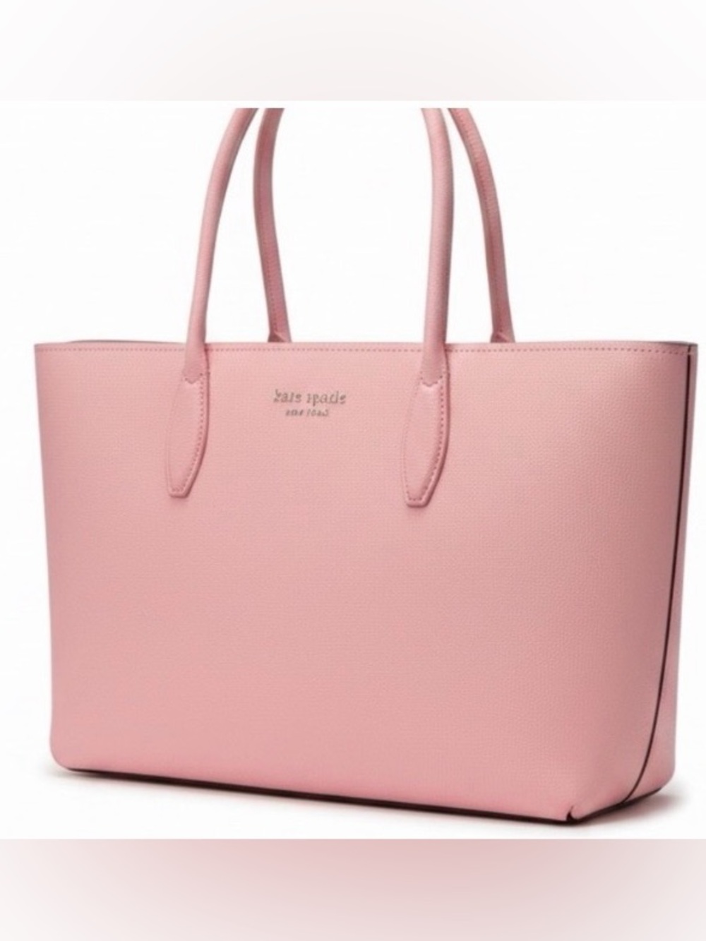 Authentic kate spade All Day Pink Large Leather Tote Bag COA Provided